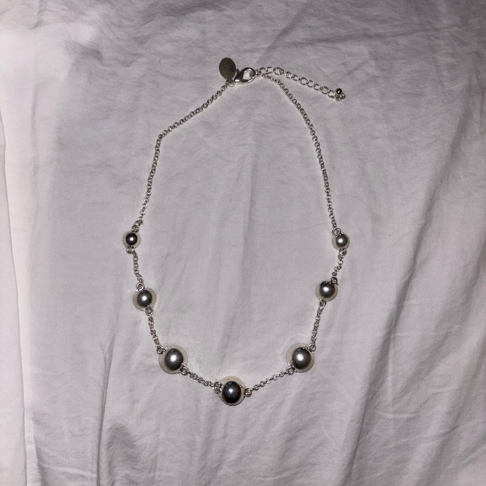 White House Black Market Black and Silver Necklace Set - Picture 3 of 9